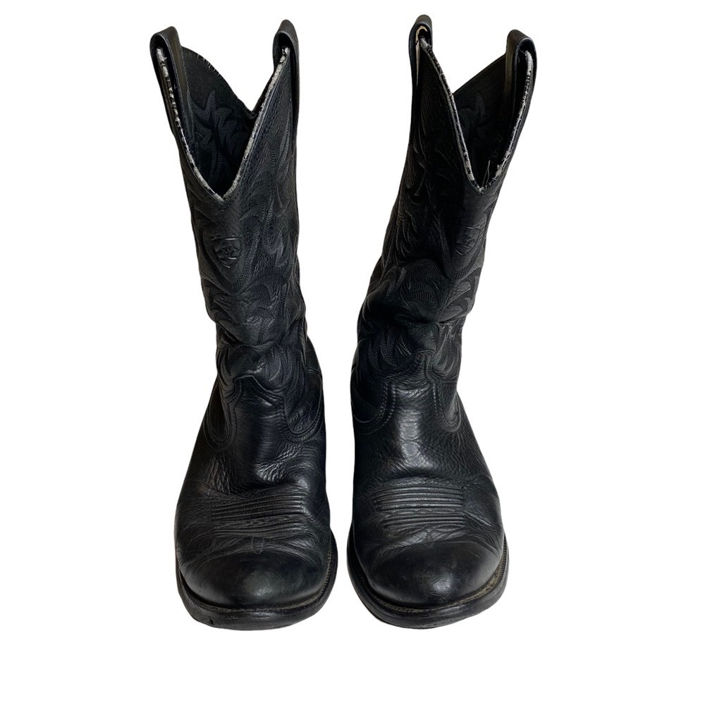 Ariat ✪ Heritage Classic Western Leather Cowboy Boots Boot ✪ Black 10D - Picture 4 of 16